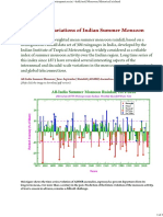 Indian Monsoon Rainfall Record of the Past Century