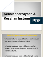 (Nota) Kebolehpercayaan & Kesahan Instrumen