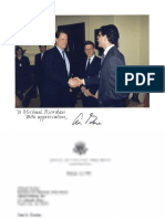 Michael L Riordan, the founder and CEO/Chairman of Gilead Sciences, meeting with Vice President Al Gore re AIDS research in 1996