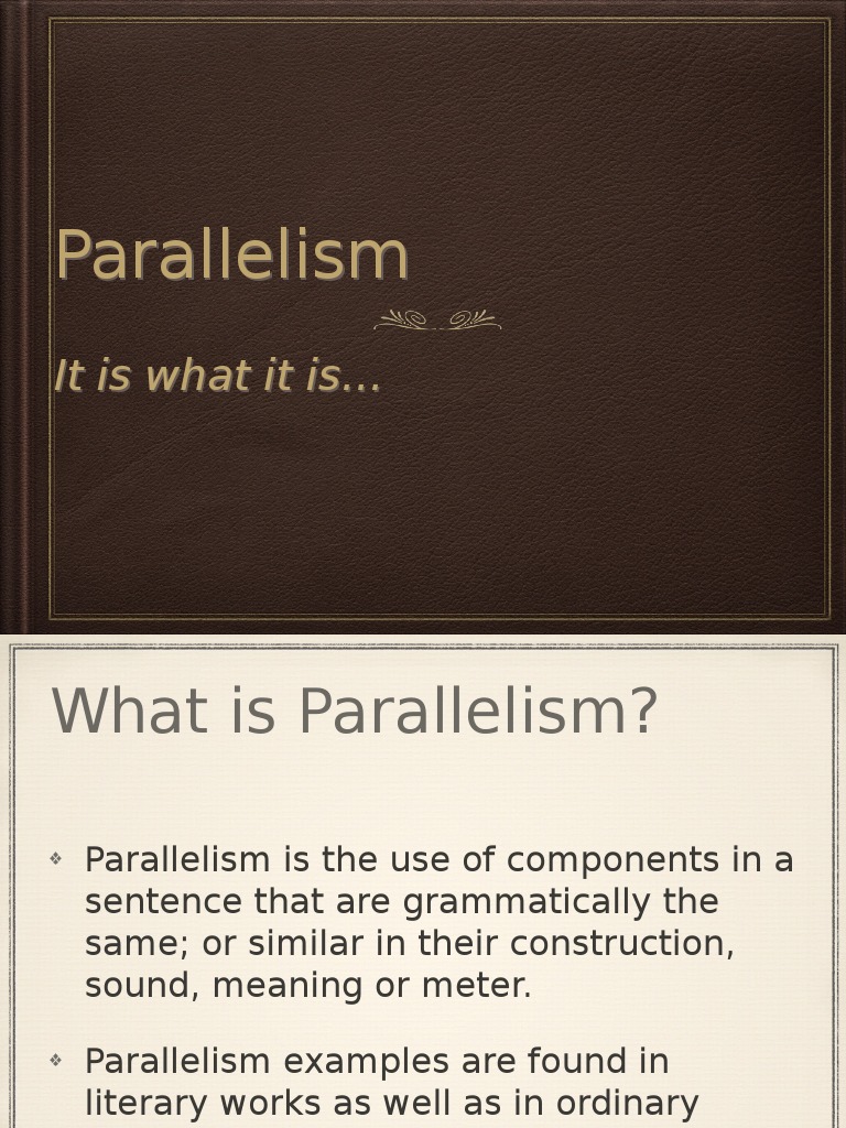 parallelism in literature
