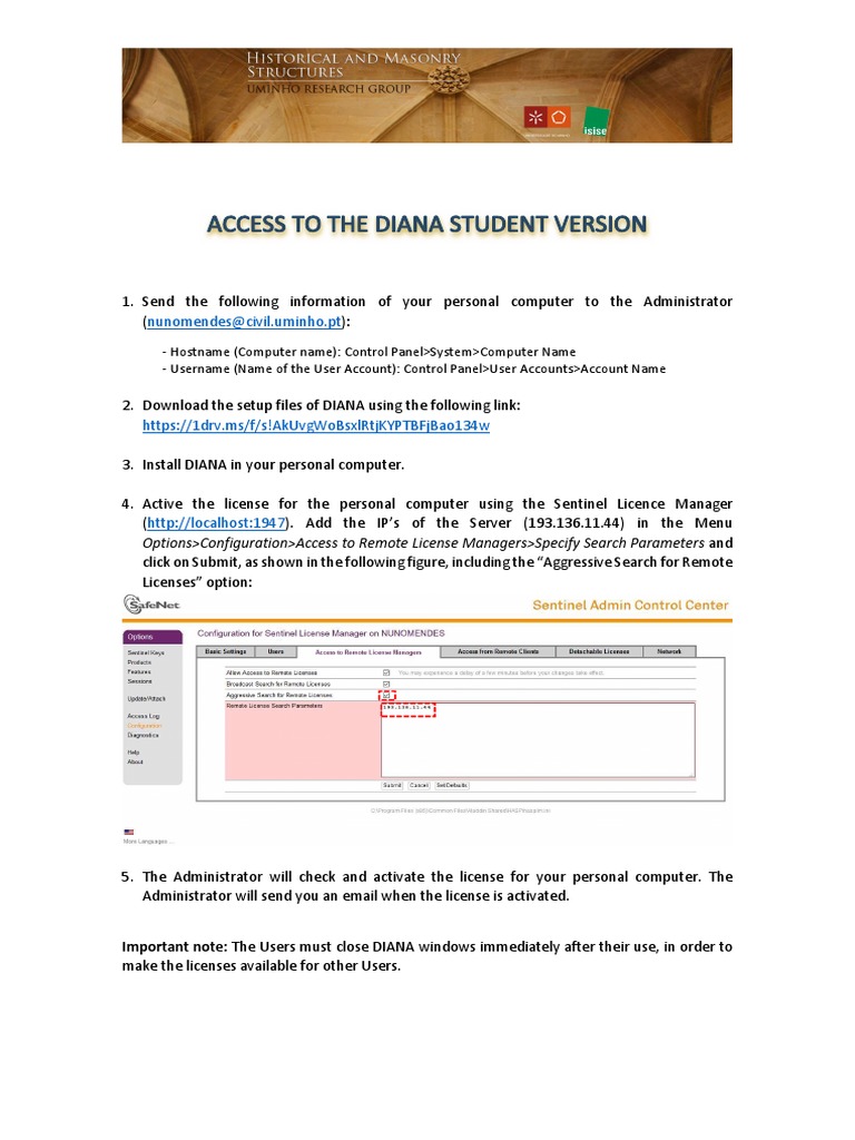 DIANA Software Installation Guide | PDF | Technology & Engineering