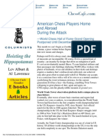 Hoisting The Hippopotamus: American Chess Players Home and Abroad During The Attack