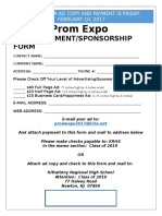 Prom Expo Ad Space Request Form