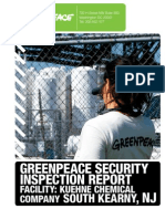 Failed inspection" report for the Kuehne Chemical Co., Inc.