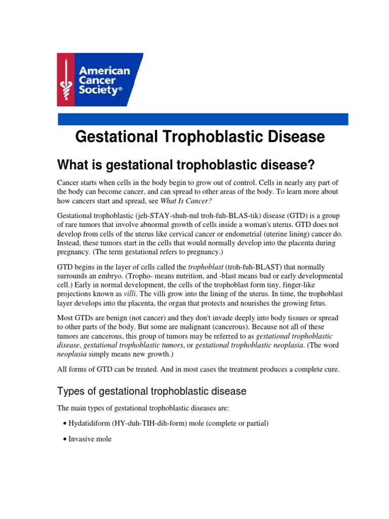What Is Gestational Trophoblastic Disease? | PDF | Human Chorionic ...
