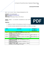 SPA 310-002 Spanish Composition Through Textual Analysis -Lesson Plan (Jan. 18th, 2017)