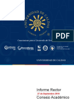 Informe rector al consejo Académico 27 de Septiembre 2016