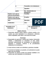 Descripcion de Puesto Paramedico de La Ambulancia