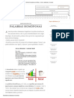 Definición de Palabras Homófonas - Qué Es, Significado y Concepto