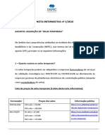 Plataformas Eletrónicas de Contratação Pública - Nota Informativa: Precos Selos Temporais