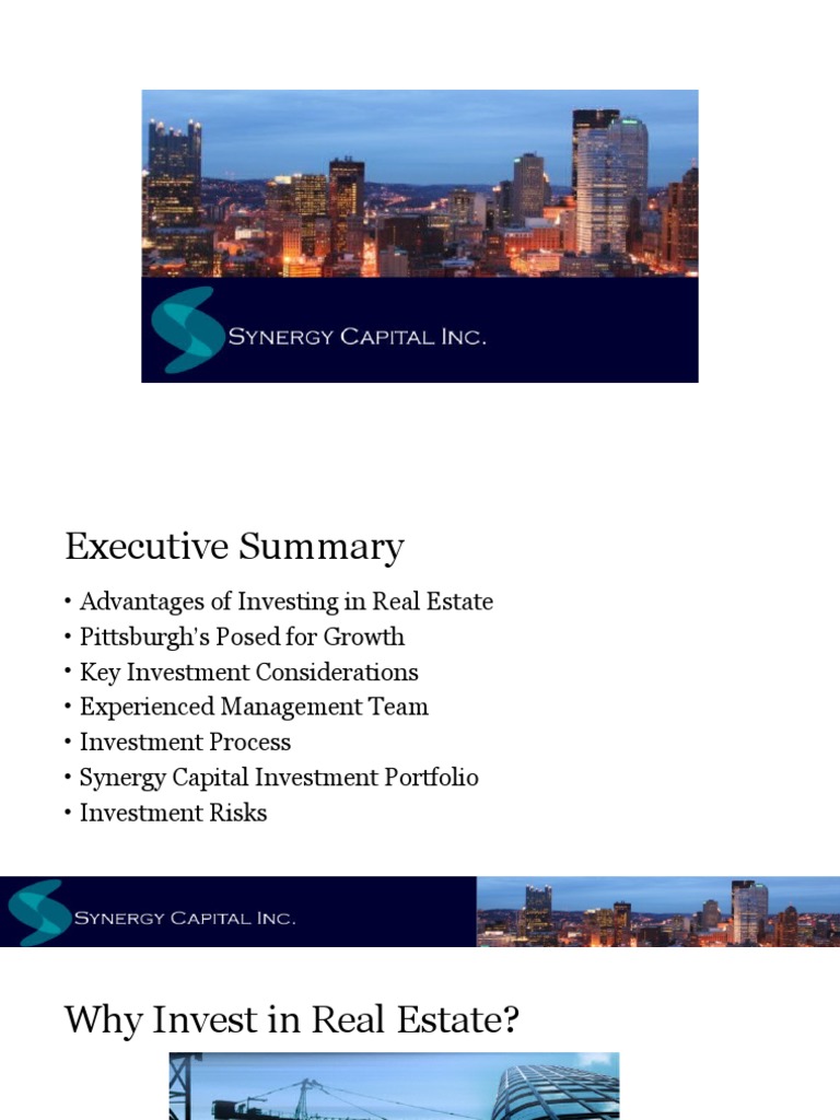 Investment Presentation Real Estate Investing Investing