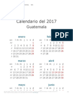 Calendario de Guatemala Del 2017