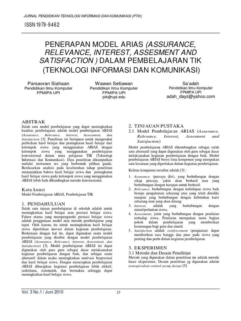 Jurnal Teknologi Informasi Dan Komunikasi Untuk Pendidikan Terkait
