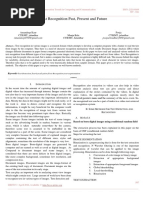 Text Recognition Past, Present and Future
