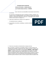 Fisiologia Animal Comparada - Exercicios Revisão Sist Nervoso