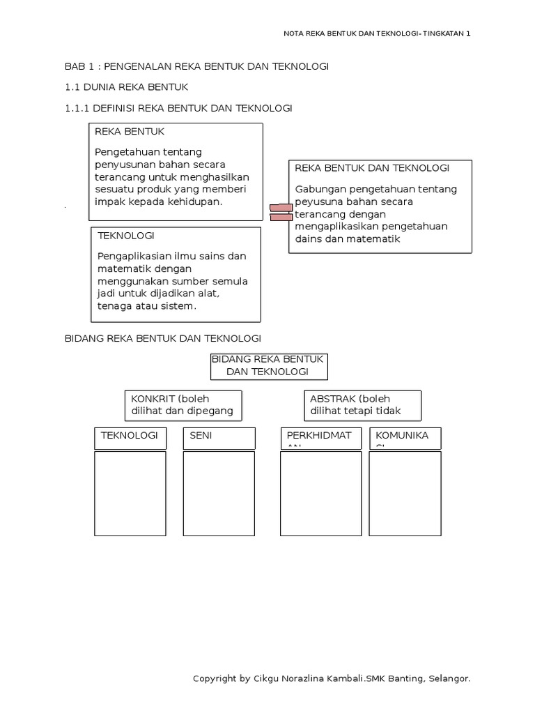 Bab 1 Nota RBT | PDF