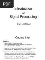 Lecture 1 Introduction To DSP