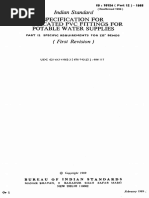 Specificatio-N FOR Fabricatedpvcfittingsfor Potablewatersupplies