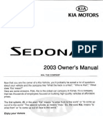 Sedona Owners Manual