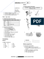 Grammar and Vocabulary Unit 3 Sports