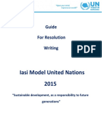 Iasi Mini MUN 2015 Guide For Resolution Writing