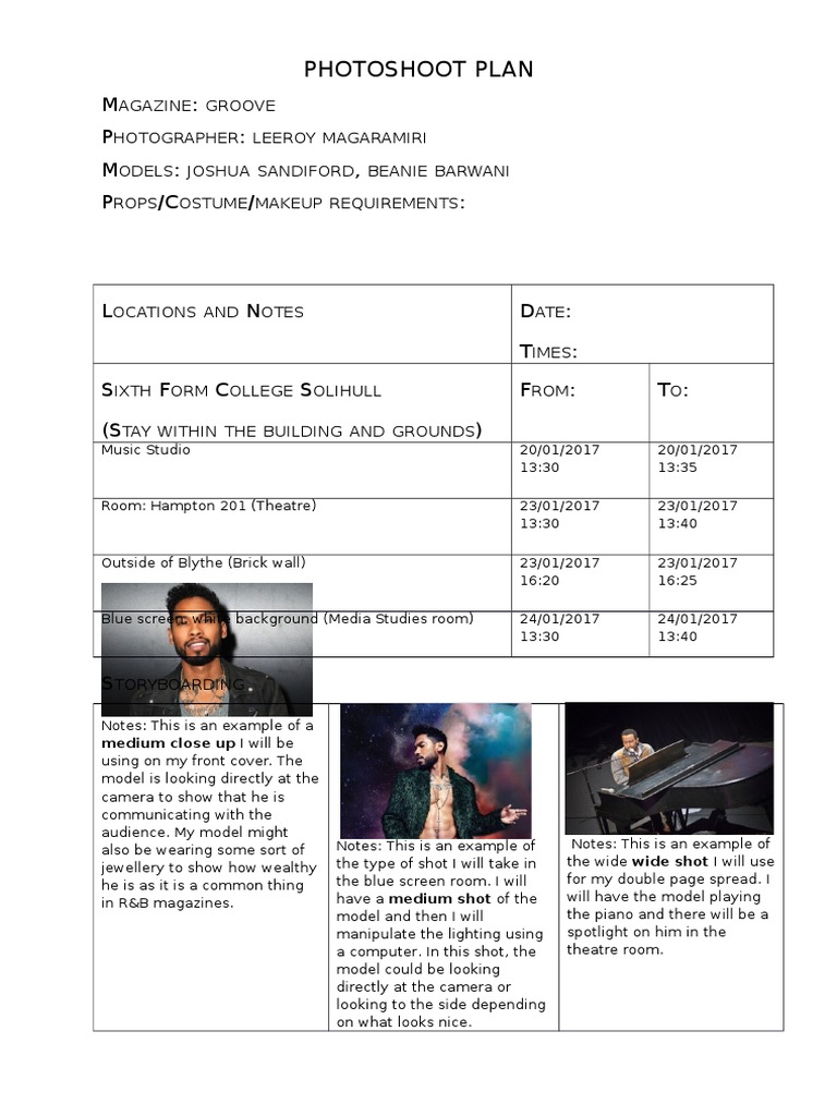 Fashion Photoshoot Planning Guide | PDF | Social Science | Art