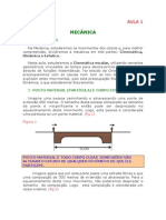 Física - Aula 01 - Mecância - Cinemática Escalar