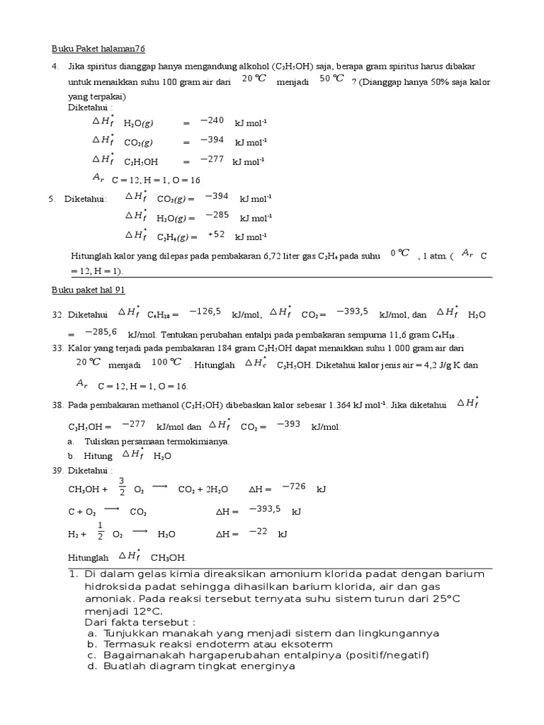 Soal Kimia Kelas XI Semester I