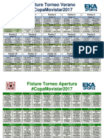 Fixture del Torneo de Verano, Apertura y Clausura 2017