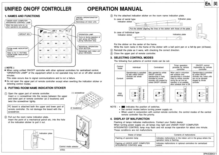 DCS301B51 3PA53843-1 Operation Manuals English | PDF