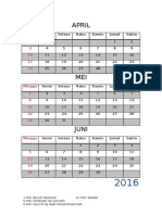 Kalender 2016