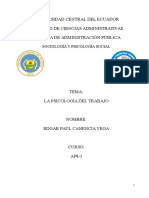 Ensayo de La Psicologia Del Trabajo