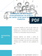 Benefícios de Atividades Musicalizadoras Na Prática Do Canto
