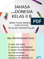 Bahasa Indonesia Kelas Ii B: Winny Rosa Damayanti (1401413120) SD Islam Hidayahtullah