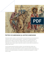 Între Ecumenism Şi Antiecumenism