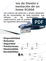 Criterios diseño e implementación SCADA