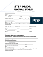 Prior Approval Form - INSTEP Cambridge 16-17