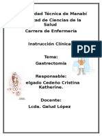 Instruccion Clinica GASTRECTOMIA