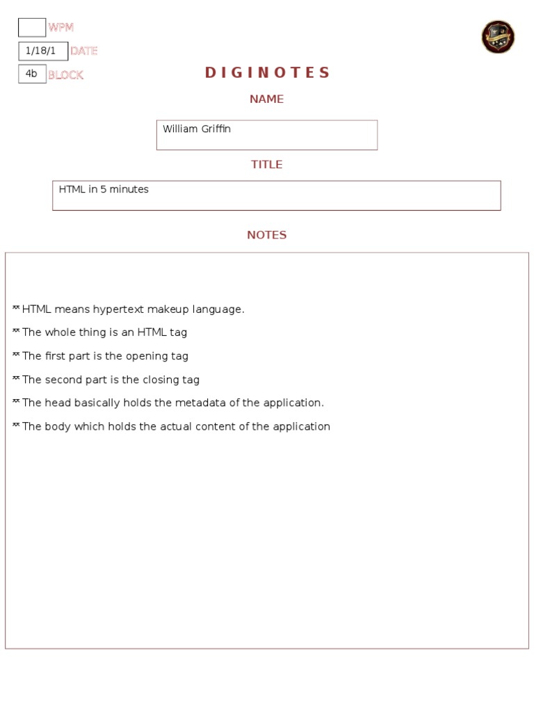 Diginotes1 t1w1 | PDF | Computers