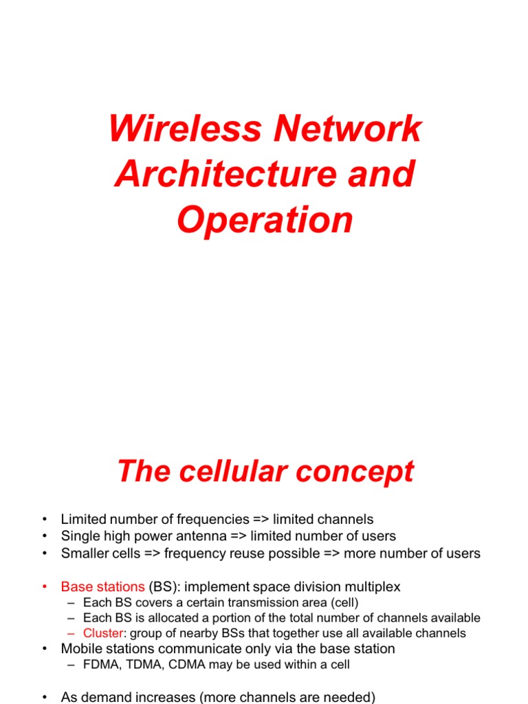 Wireless Communication Architecture | PDF | Cellular Network ...