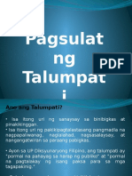 3rd Quarter Pagbasa NG Talumpati Report 3rd Quarter