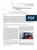 Dynamic Analysis of Forklift During Load Lifting Using Modeling and Simulations