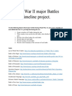 World War II Major Battles Timeline Project