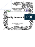 Daily Lesson Plan: Lemuel Kim C. Belen