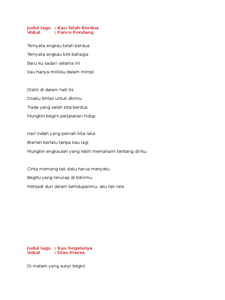 Lirik Lagu Nosalgia lirik lagu nosalgia