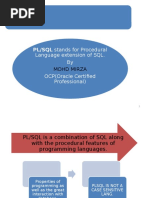 PL/SQL Stands For Procedural