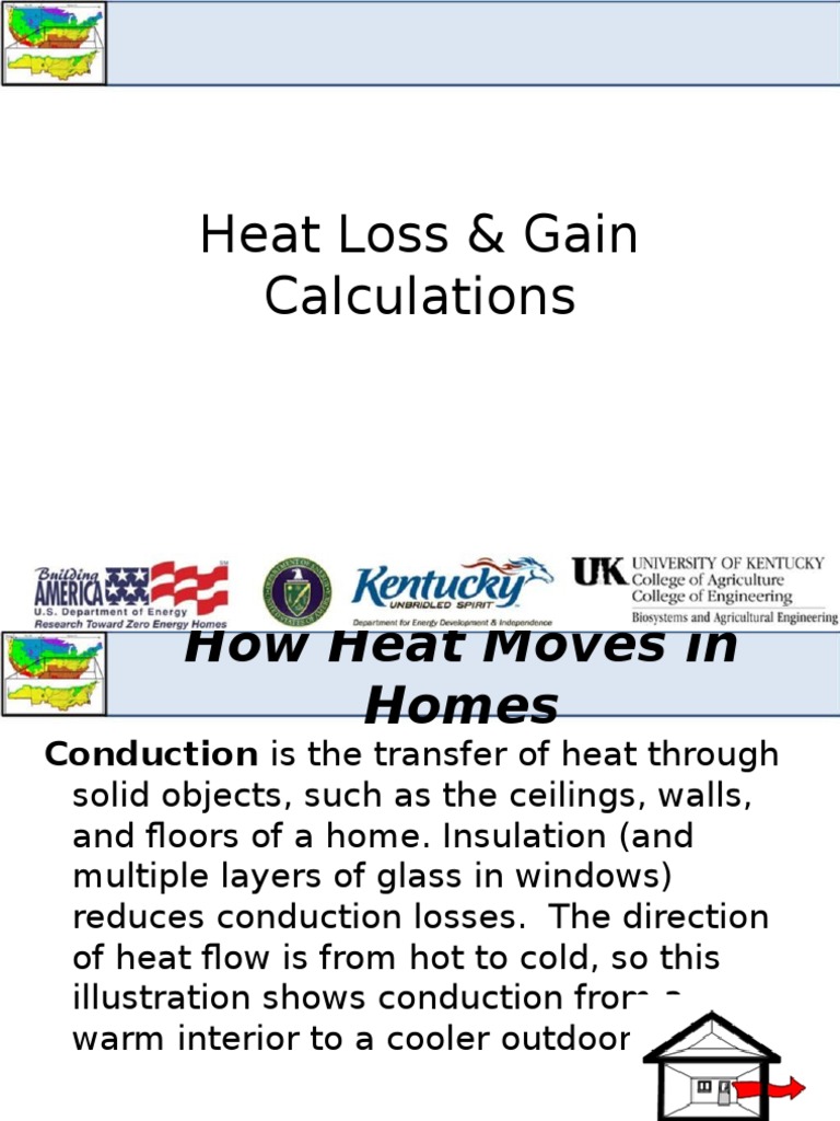 Heat Loss and Gain Calculation Hvac Thermal Conduction