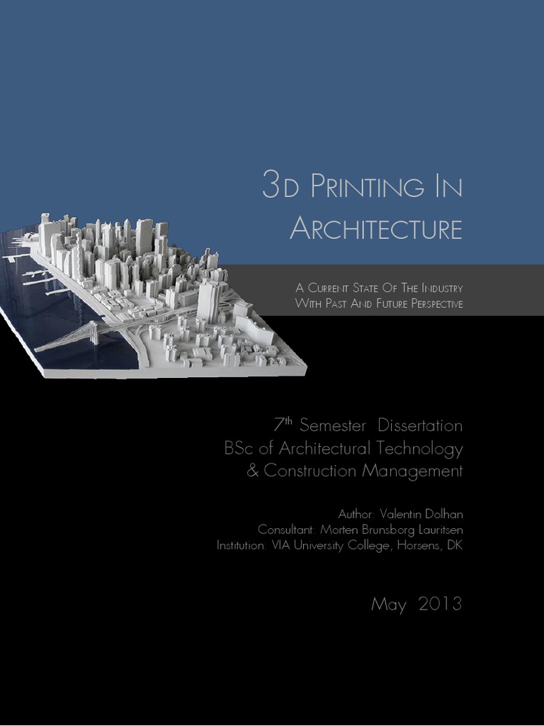 At vise opbevaring Sved 3D Printing in Architecture - A Current PDF | PDF | 3 D Printing | Image  Scanner