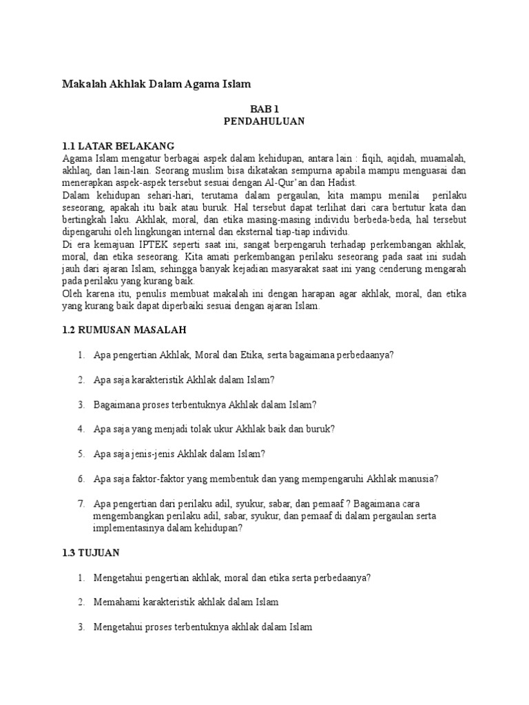 Akhlak Sosial Islam Pdf