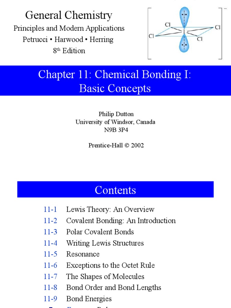 cb1 | Chemical Bond | Chemical Polarity. General Chemistry Petrucci 11th  Edition ...